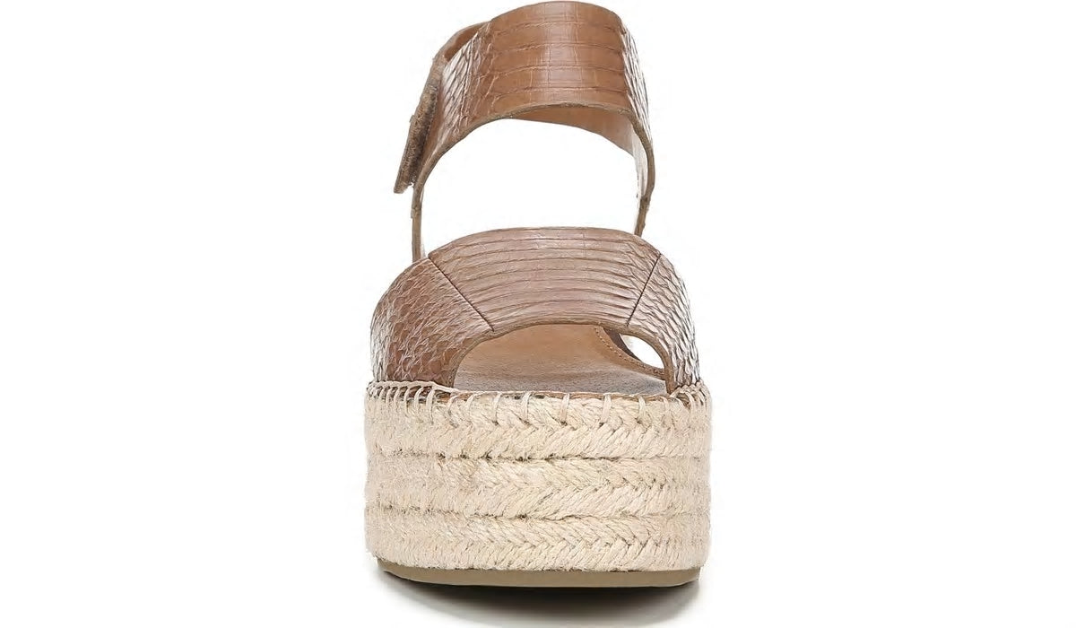 Franco Sarto Sarto Leo 2 Espadrille Wedge Sandal Saddle Snake Print Leather