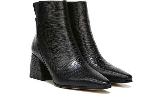 Franco Sarto Sarto Brynn Block Heel Bootie Black Leather