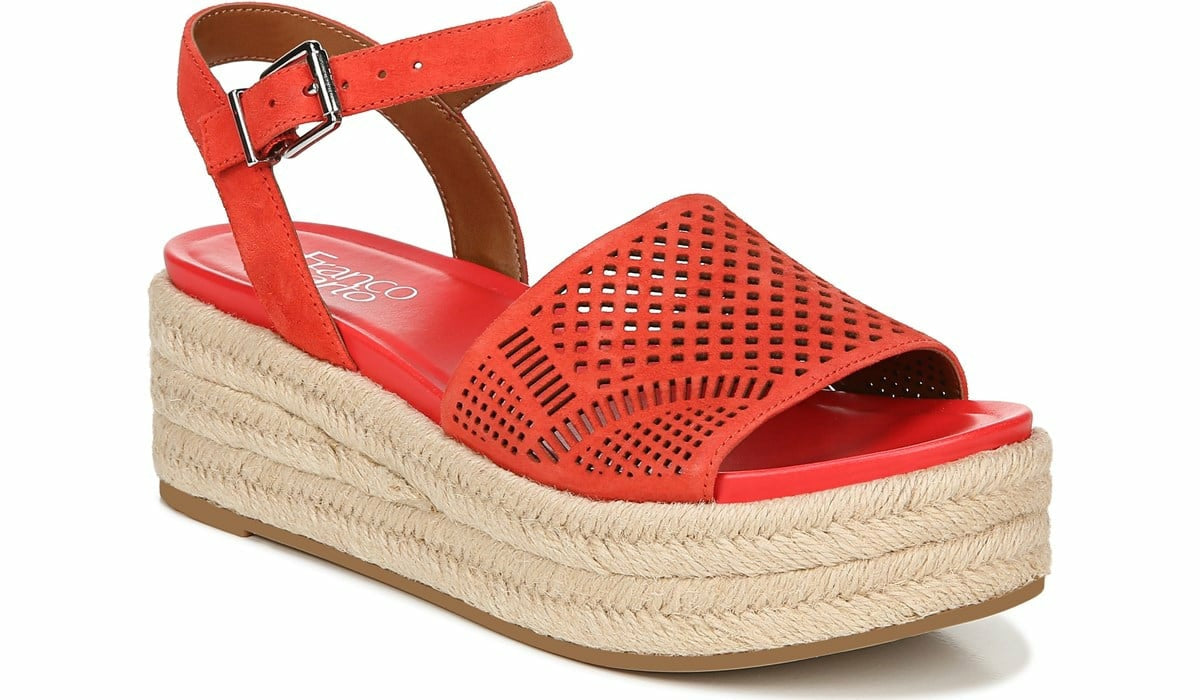 Franco Sarto Franco Tennia Espadrille Platform Sandal Tangelo Suede