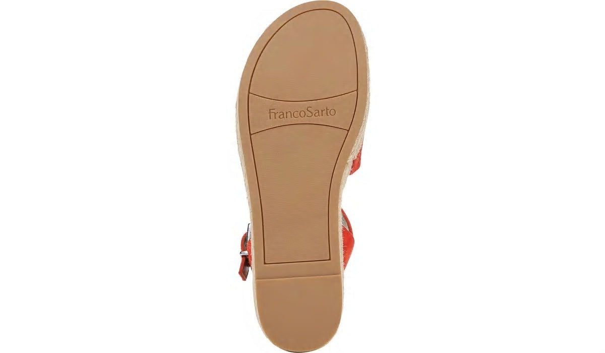 Franco Sarto Franco Tennia Espadrille Platform Sandal Tangelo Suede