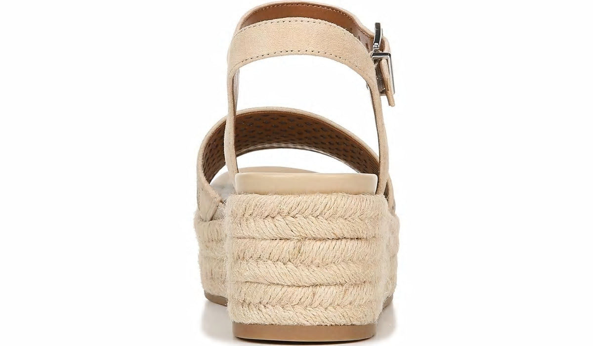 Franco Sarto Franco Tennia Espadrille Platform Sandal Beige Suede