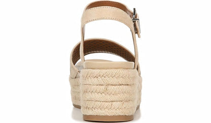 Franco Sarto Franco Tennia Espadrille Platform Sandal Beige Suede