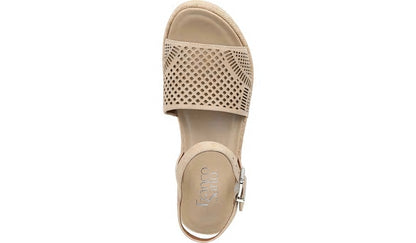 Franco Sarto Franco Tennia Espadrille Platform Sandal Beige Suede