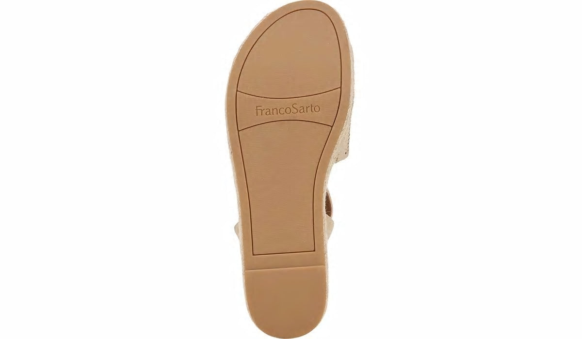 Franco Sarto Franco Tennia Espadrille Platform Sandal Beige Suede