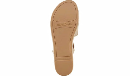 Franco Sarto Franco Tennia Espadrille Platform Sandal Beige Suede