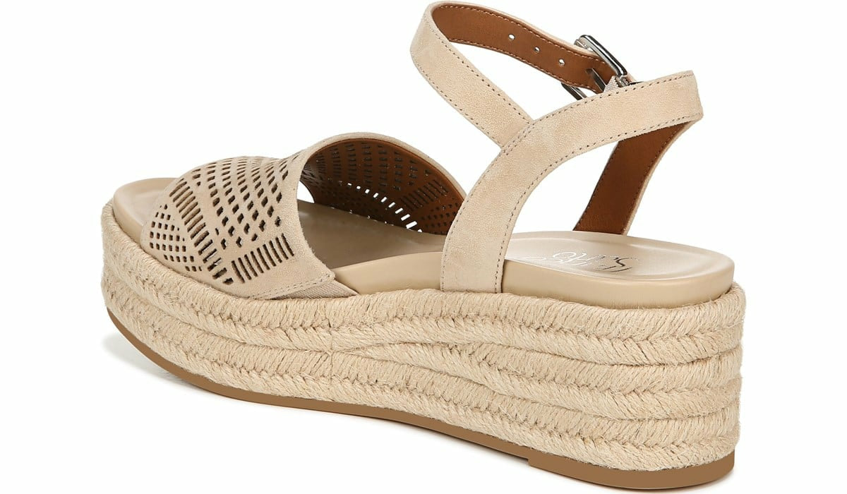 Franco Sarto Franco Tennia Espadrille Platform Sandal Beige Suede