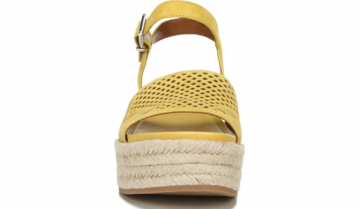 Franco Sarto Franco Tennia Espadrille Platform Sandal Yellow Suede