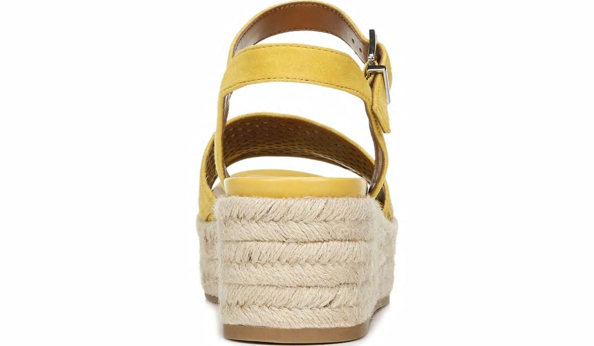 Franco Sarto Franco Tennia Espadrille Platform Sandal Yellow Suede