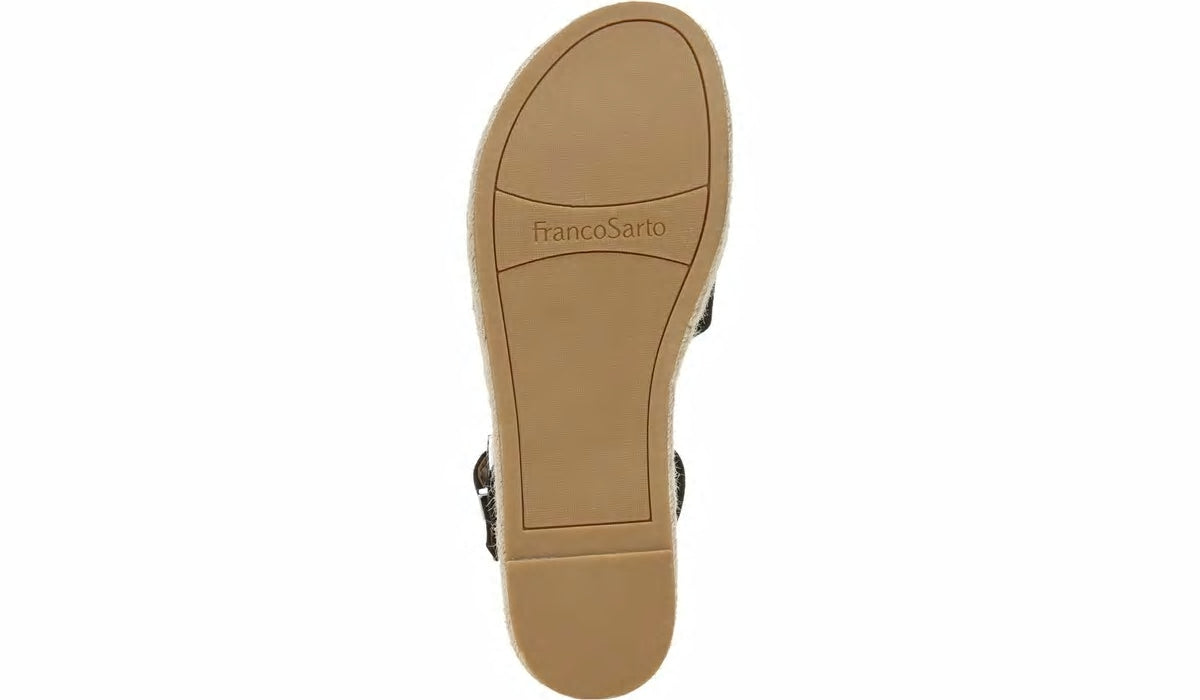 Franco Sarto Franco Tennia Espadrille Platform Sandal Black Suede