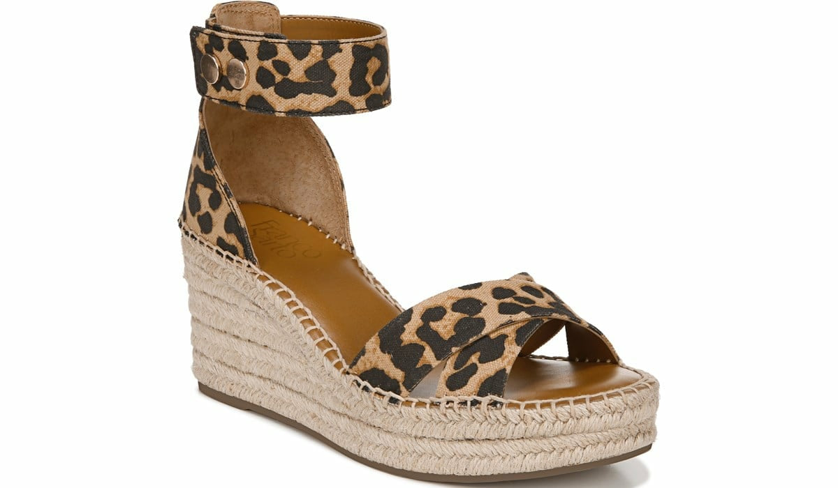 Franco Sarto Franco Carlotta Espadrille Wedge Sandal Camel Fabric