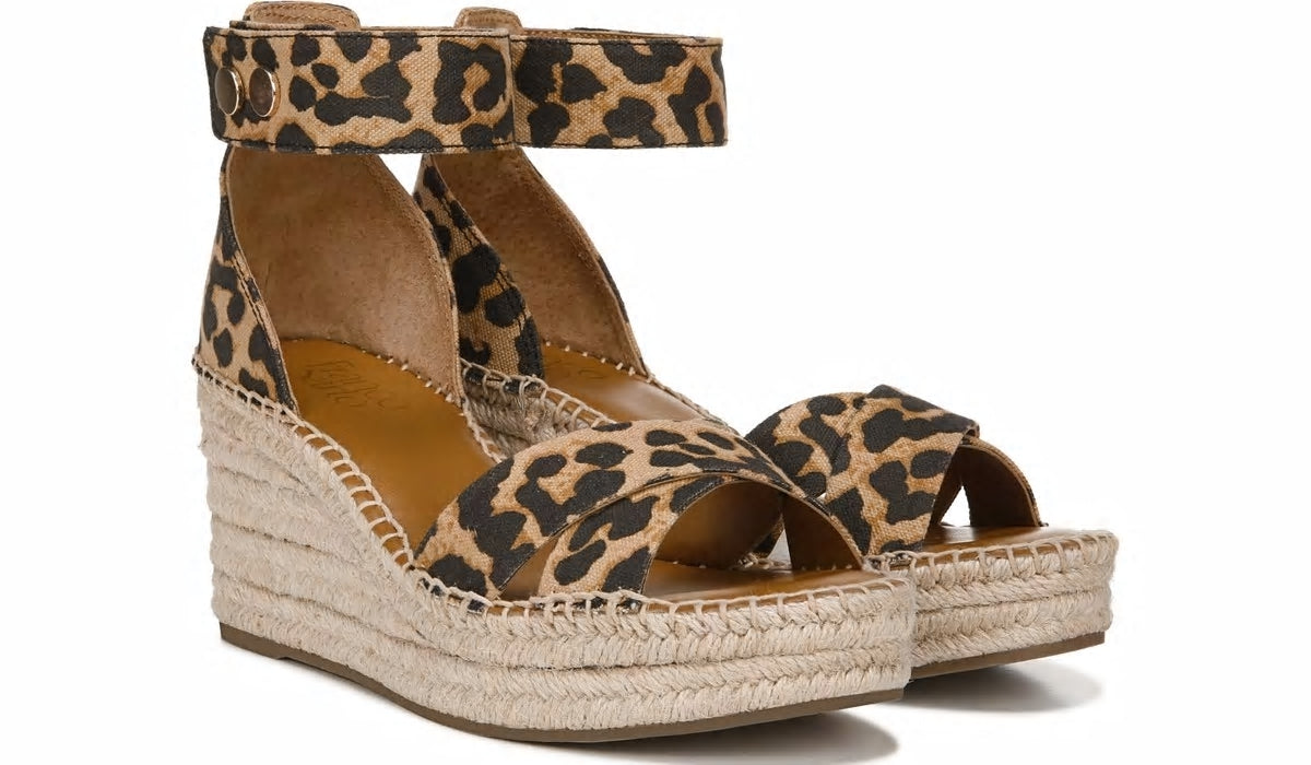 Franco Sarto Franco Carlotta Espadrille Wedge Sandal Camel Fabric