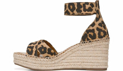 Franco Sarto Franco Carlotta Espadrille Wedge Sandal Camel Fabric