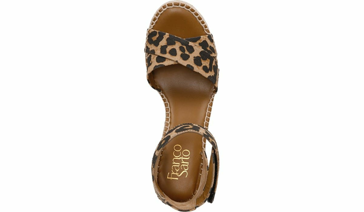 Franco Sarto Franco Carlotta Espadrille Wedge Sandal Camel Fabric