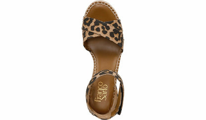 Franco Sarto Franco Carlotta Espadrille Wedge Sandal Camel Fabric