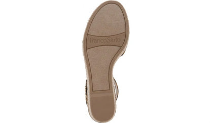 Franco Sarto Franco Carlotta Espadrille Wedge Sandal Camel Fabric