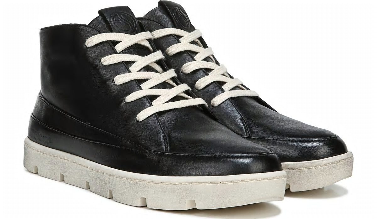 Franco Sarto Franco Pryce Mid Top Sneaker Black Leather