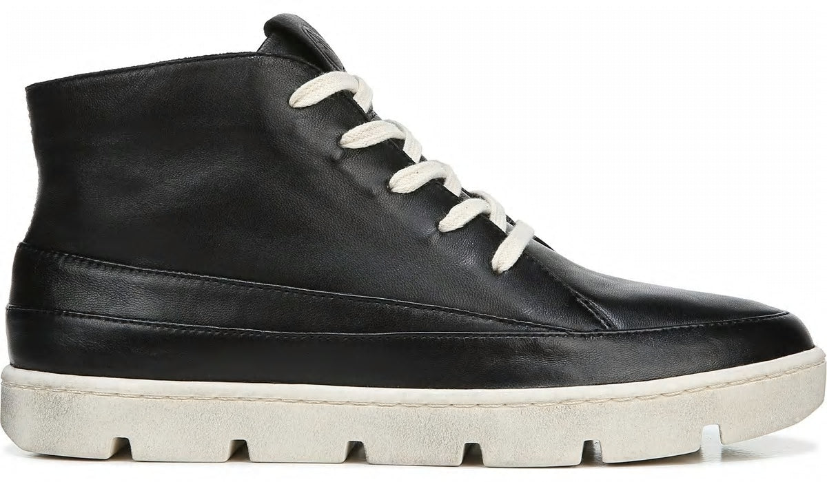 Franco Sarto Franco Pryce Mid Top Sneaker Black Leather