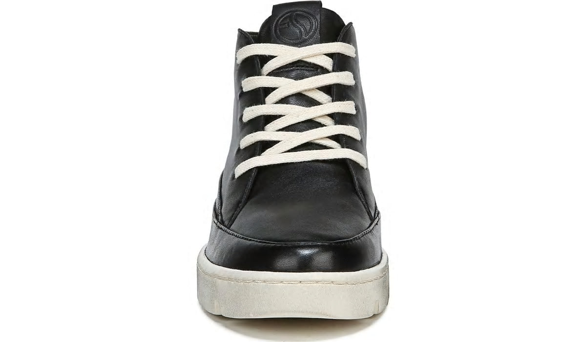 Franco Sarto Franco Pryce Mid Top Sneaker Black Leather