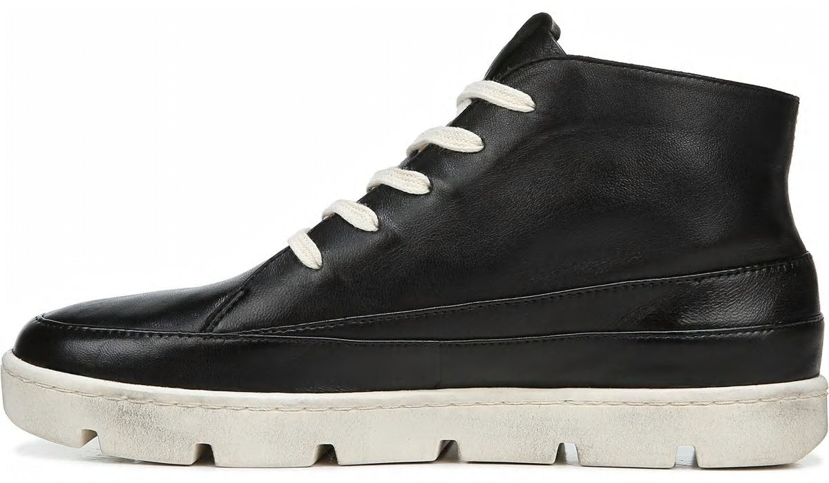 Franco Sarto Franco Pryce Mid Top Sneaker Black Leather