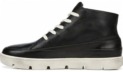 Franco Sarto Franco Pryce Mid Top Sneaker Black Leather