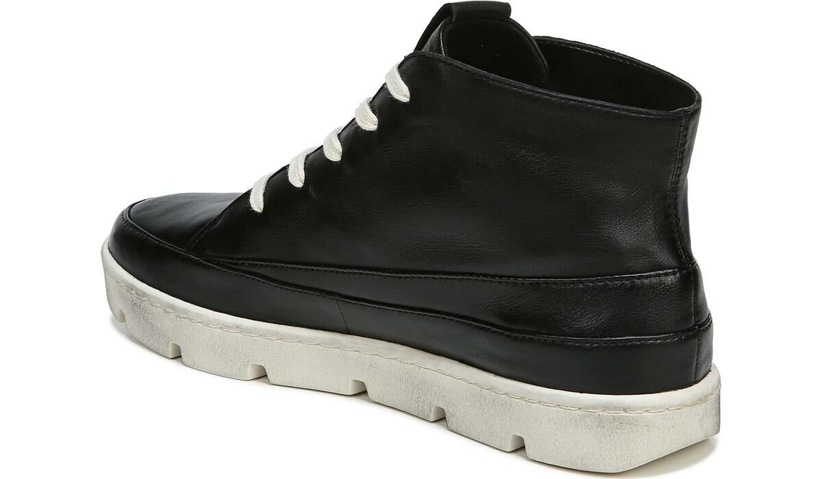 Franco Sarto Franco Pryce Mid Top Sneaker Black Leather