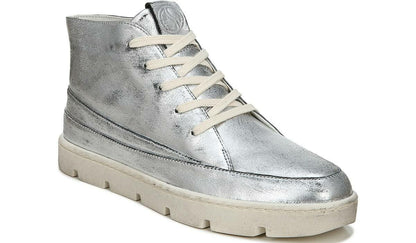 Franco Sarto Franco Pryce Mid Top Sneaker Silver Leather