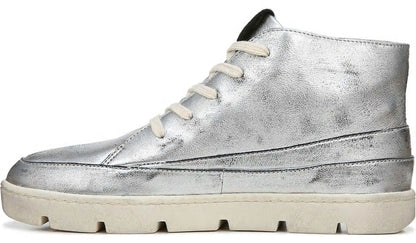 Franco Sarto Franco Pryce Mid Top Sneaker Silver Leather