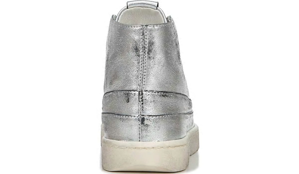 Franco Sarto Franco Pryce Mid Top Sneaker Silver Leather