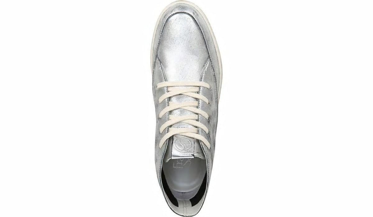 Franco Sarto Franco Pryce Mid Top Sneaker Silver Leather
