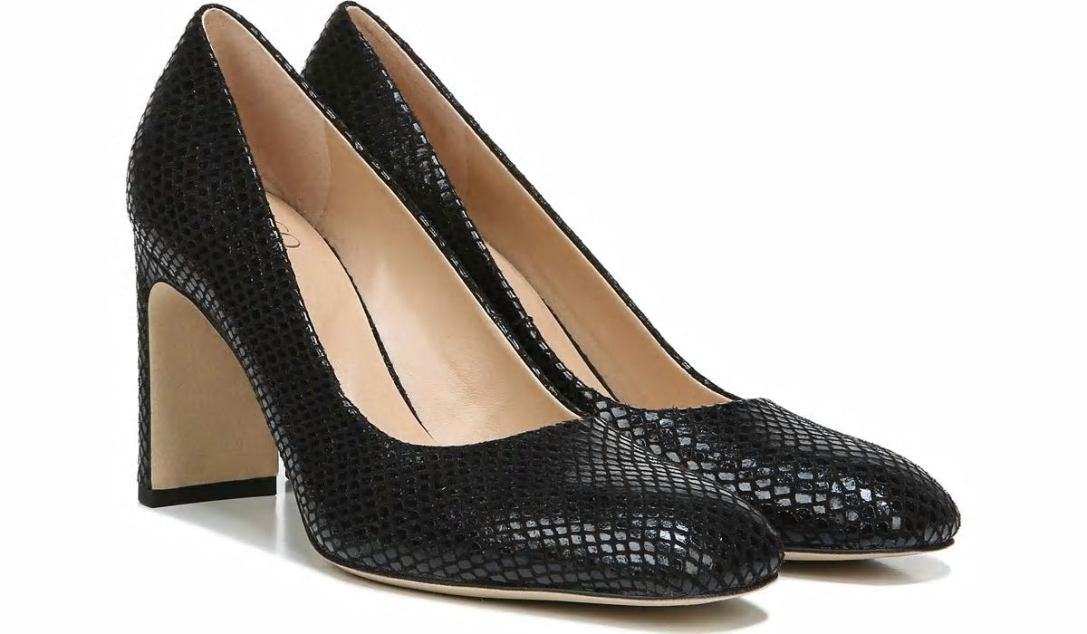 Franco Sarto Franco Gianna Pump Black Snake Print Fabric
