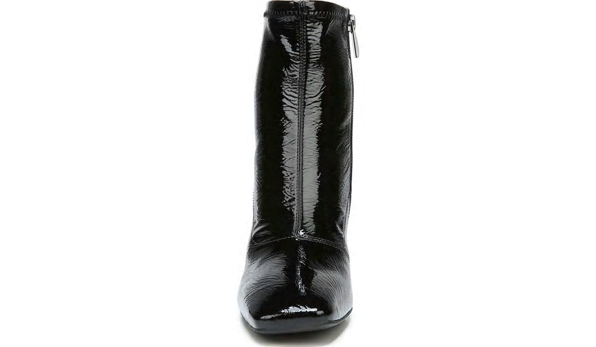 Franco Sarto Franco Harmond Block Heel Bootie Black Patent