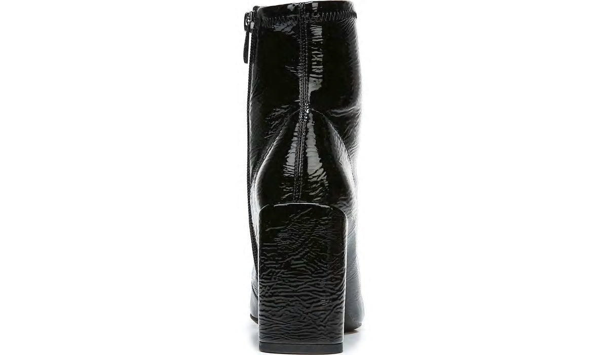 Franco Sarto Franco Harmond Block Heel Bootie Black Patent