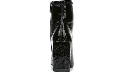 Franco Sarto Franco Harmond Block Heel Bootie Black Patent