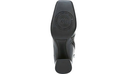 Franco Sarto Franco Harmond Block Heel Bootie Black Patent