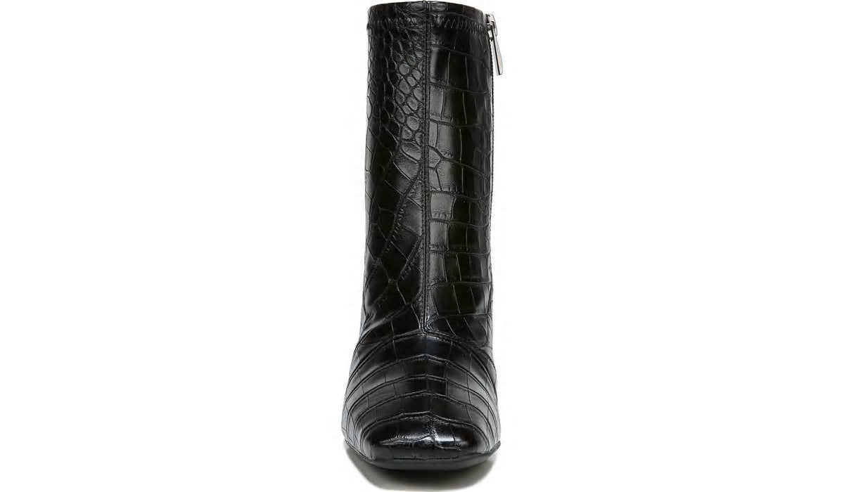 Franco Sarto Franco Harmond Block Heel Bootie Black Crocco