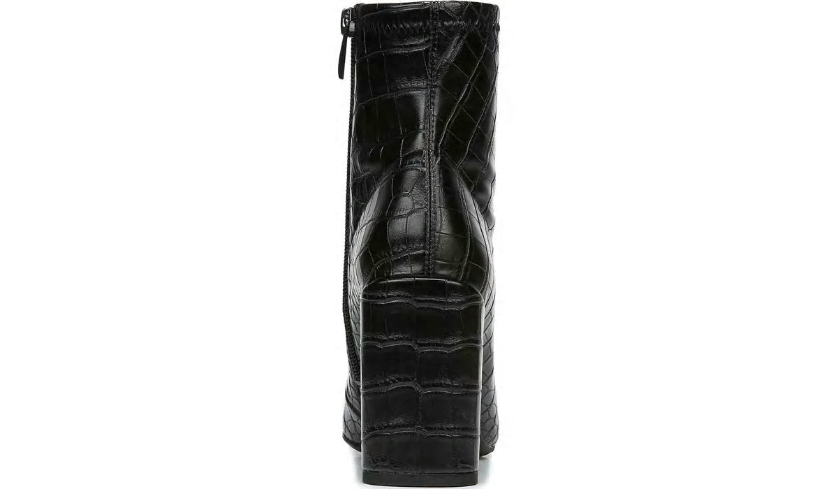 Franco Sarto Franco Harmond Block Heel Bootie Black Crocco