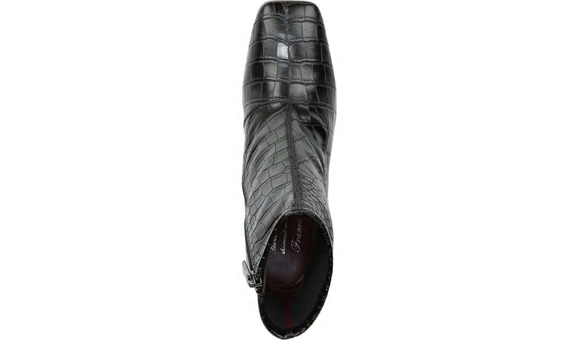 Franco Sarto Franco Harmond Block Heel Bootie Black Crocco