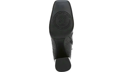 Franco Sarto Franco Harmond Block Heel Bootie Black Crocco
