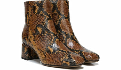 Franco Sarto Franco Marquee Bootie Brown Snake Print Leather