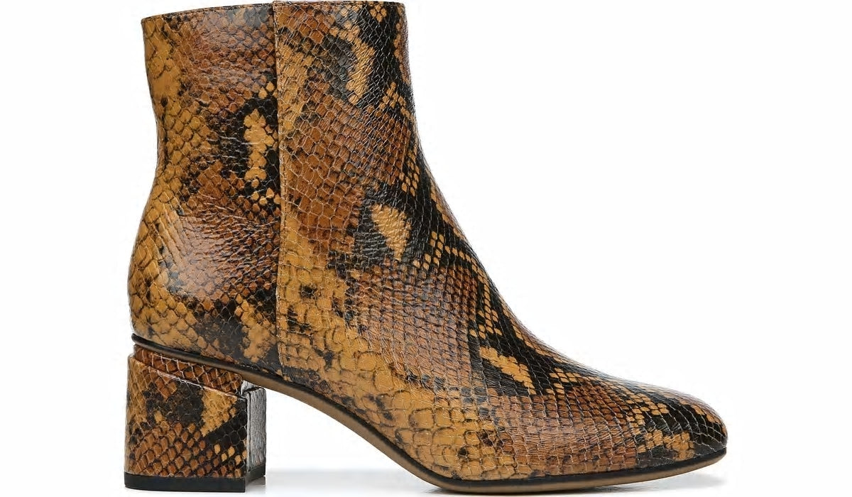 Franco Sarto Franco Marquee Bootie Brown Snake Print Leather