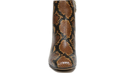Franco Sarto Franco Marquee Bootie Brown Snake Print Leather
