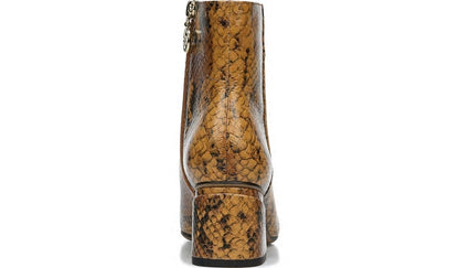 Franco Sarto Franco Marquee Bootie Brown Snake Print Leather