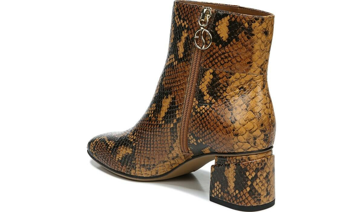 Franco Sarto Franco Marquee Bootie Brown Snake Print Leather