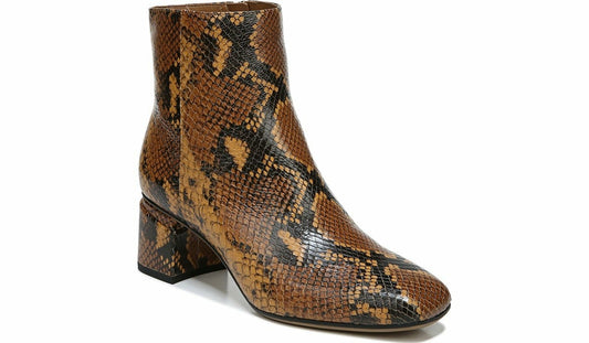 Franco Sarto Franco Marquee Bootie Brown Snake Print Leather