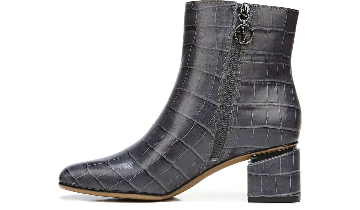 Franco Sarto Franco Marquee Bootie Grey Croco Print Leather