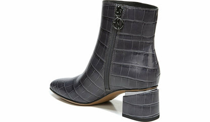 Franco Sarto Franco Marquee Bootie Grey Croco Print Leather