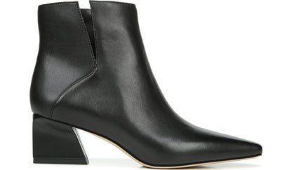 Franco Sarto Franco Sandria Block Heel Bootie Black Leather