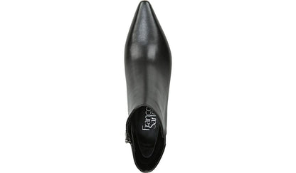 Franco Sarto Franco Sandria Block Heel Bootie Black Leather