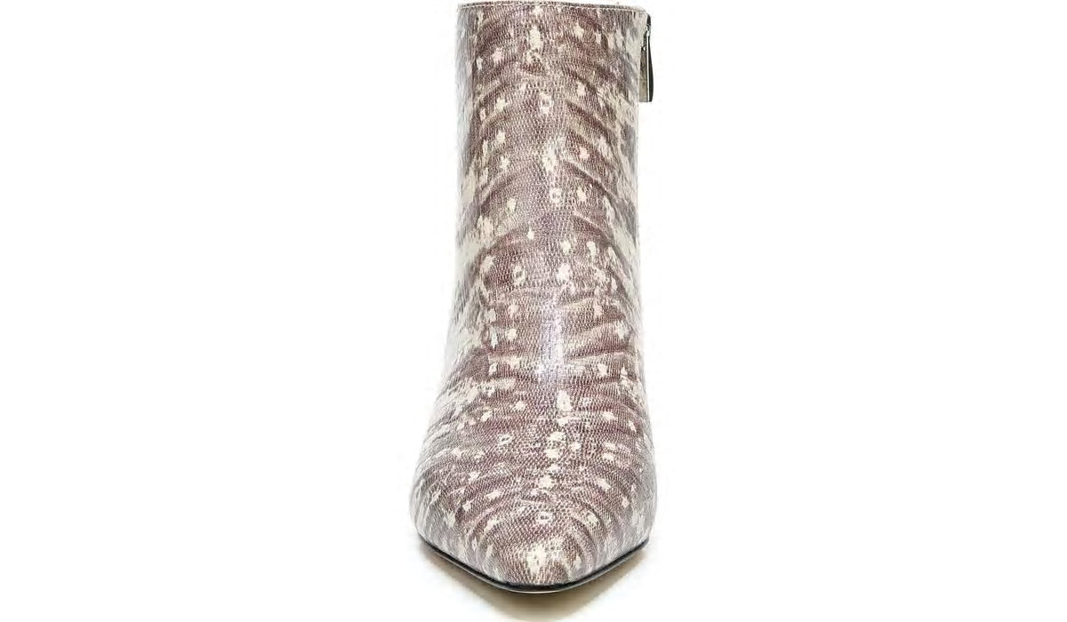 Franco Sarto Franco Sandria Block Heel Bootie Roccia Snake Print Leather