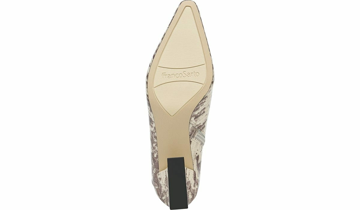 Franco Sarto Franco Sandria Block Heel Bootie Roccia Snake Print Leather